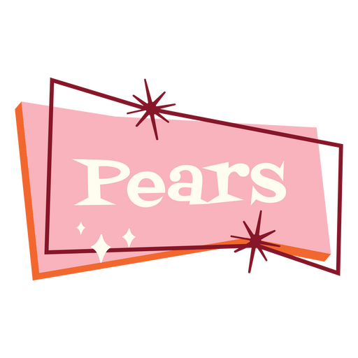Pears food label retro quote PNG Design