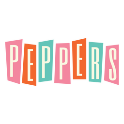 Peppers food label retro quote PNG Design Transparent PNG