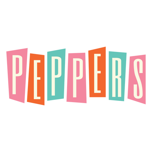 Peppers food label retro quote PNG Design