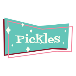 Cita retro de la etiqueta de los alimentos de los pepinillos Diseño PNG