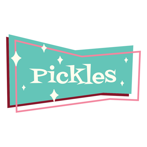 Pickels Food Label Retro-Zitat PNG-Design