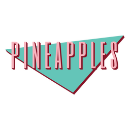 Cita retro de la etiqueta de comida de piñas Diseño PNG