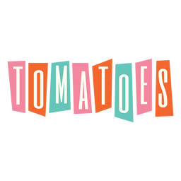 Citação retrô de rótulo de comida de tomate Desenho PNG