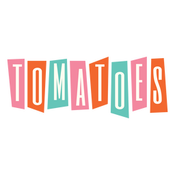 Tomatoes food label retro quote PNG Design