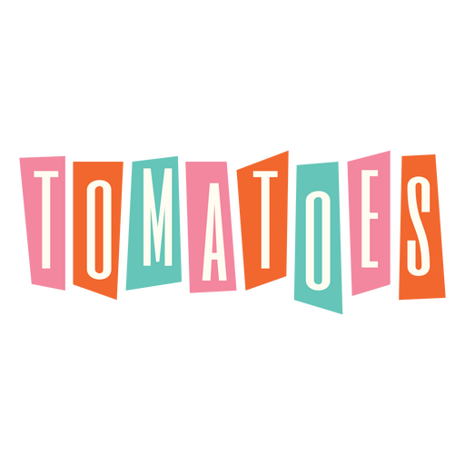 Cita retro de etiqueta de comida de tomates Diseño PNG