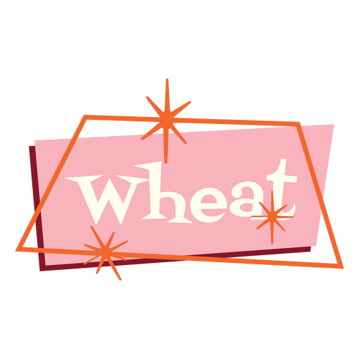 Etiqueta de ingrediente de trigo Diseño PNG