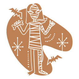 Mummy woman cartoon icon PNG Design