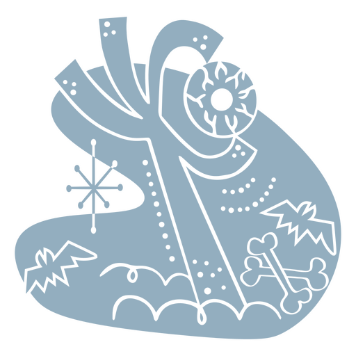 Spooky cartoon hand holding eye PNG Design
