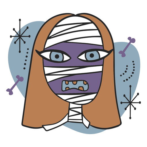 Personagem de desenho animado de mulher múmia Desenho PNG