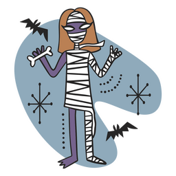 Mamafrau, die Knochencharakter hält PNG-Design