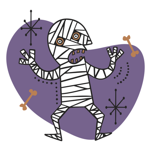 Icono de dibujos animados de monstruo momia Diseño PNG