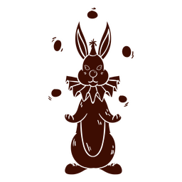 Coelho de circo fofo fazendo malabarismo Desenho PNG
