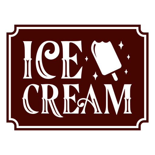 Insignia de cita de circo simple de helado Diseño PNG