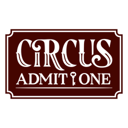 Admite una insignia de cita de circo simple Diseño PNG