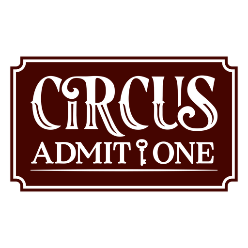 Admite una insignia de cita de circo simple Diseño PNG