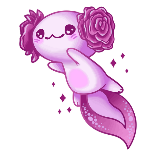 Axolotl cute salamander PNG Design