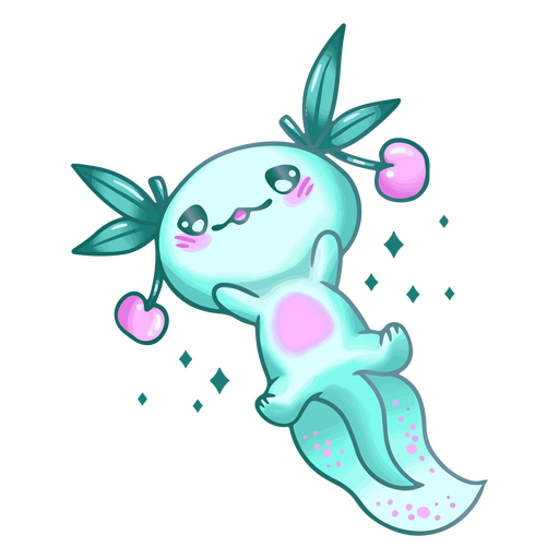 Axolotl süßes Salamandertier PNG-Design