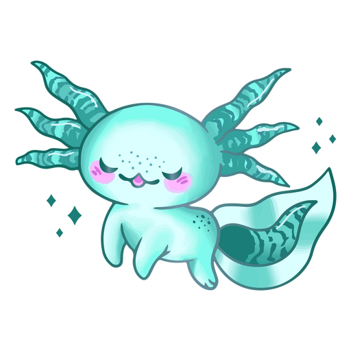 Axolotl fofo animal de desenho animado Desenho PNG