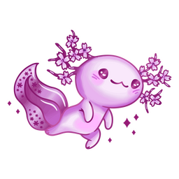 Axolotl animal de bebê bonito dos desenhos animados Transparent PNG