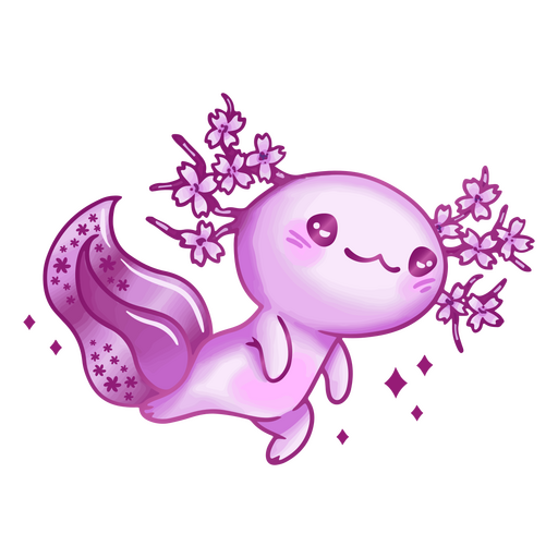 Axolotl niedliches Cartoon-Tierbaby PNG-Design