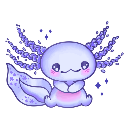 Axolotl animal bebê fofo Desenho PNG