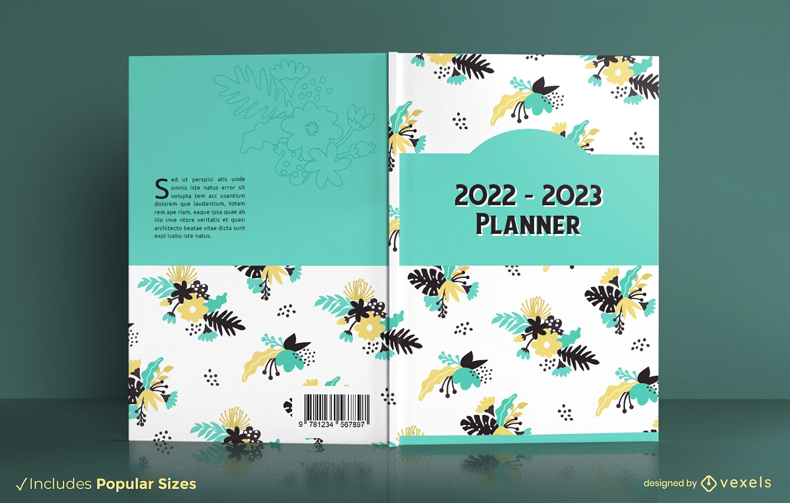 Buchcover-Design für den floralen Jahresplaner