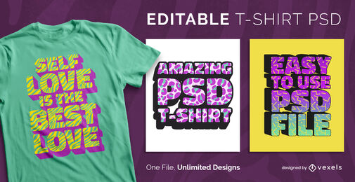 3D padrão texturas texto escalonável camiseta psd