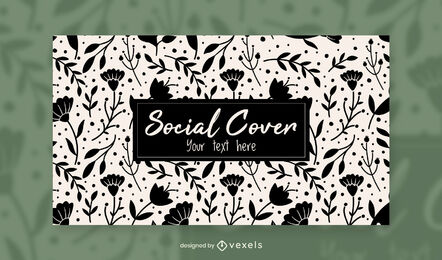 Facebook-Cover-Design-Vorlage mit Blumenmuster