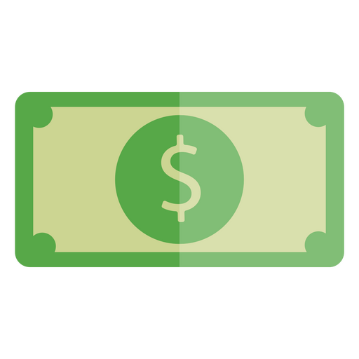 ícone de finanças de nota de dólar Desenho PNG