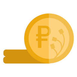 Icono de finanzas moneda rublo