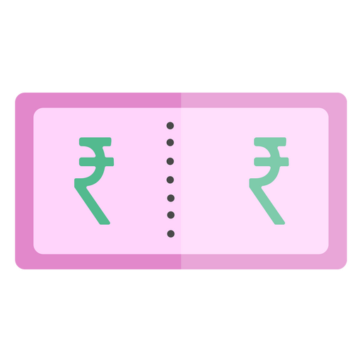 Icono de finanzas de factura de rupia Diseño PNG