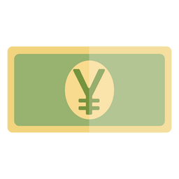Ícone de finanças de moeda de conta de iene