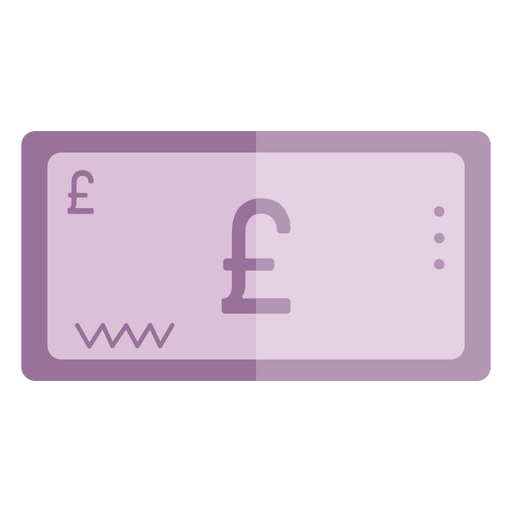 Icono de finanzas de billete de libra Diseño PNG