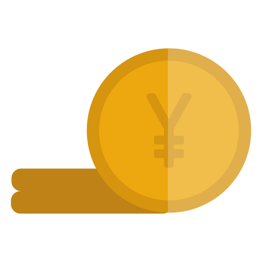 Ícone de finanças de moeda de ienes Desenho PNG