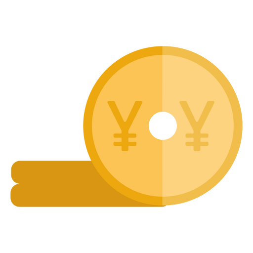Yen coin currency finances icon