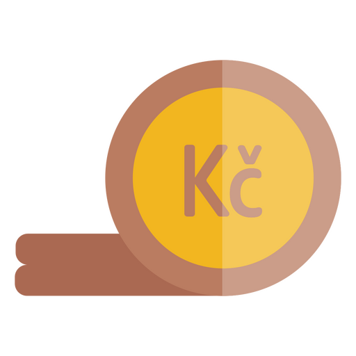 Icono de las finanzas de la moneda de la moneda de Koruna