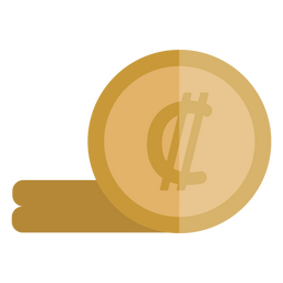 Icono de finanzas de moneda de colon Diseño PNG