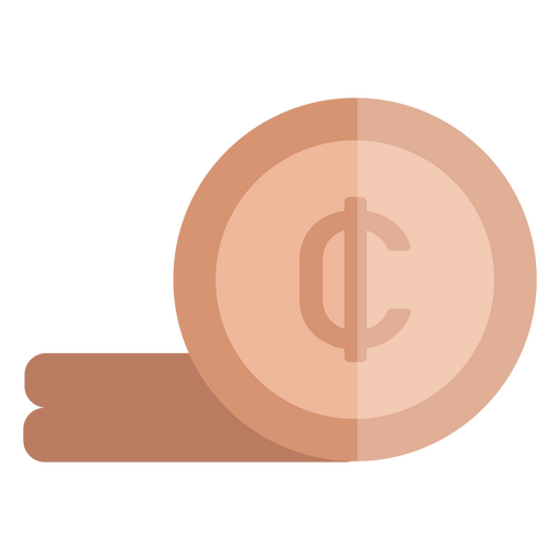 Cedi-Münzen-Währungsfinanzen-Symbol PNG-Design