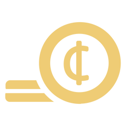 Icono de finanzas de moneda cedi simple