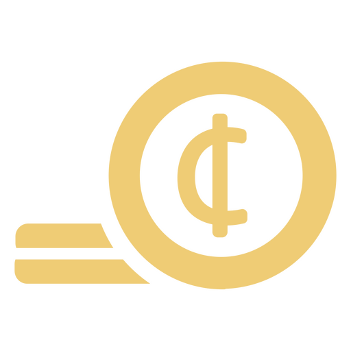 Ícone de finanças de moeda cedi simples