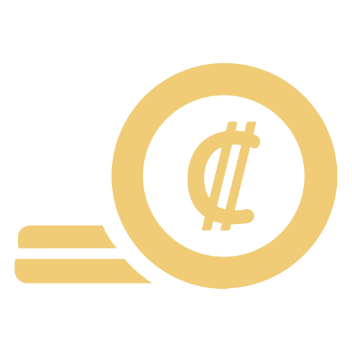 Ícone de finanças de moeda de dois pontos simples Desenho PNG