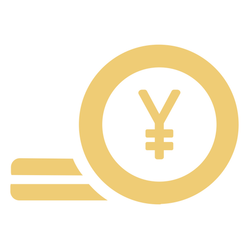 Ícone de finanças de moeda de iene simples Desenho PNG