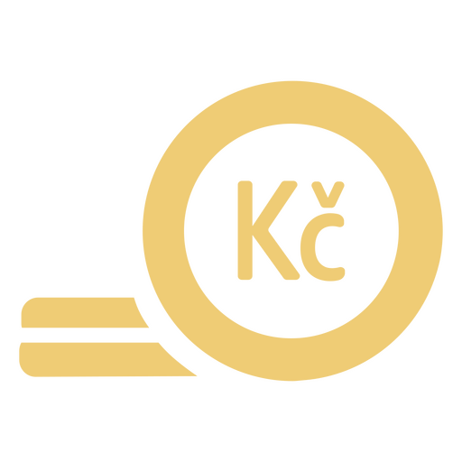 Simple koruna coin finances icon