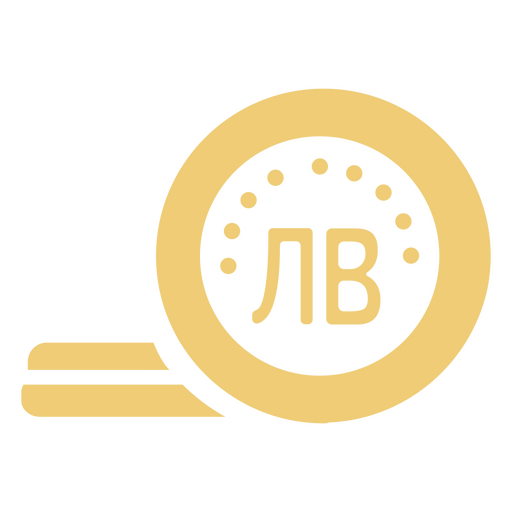 Icono de finanzas de moneda de lev simple Diseño PNG