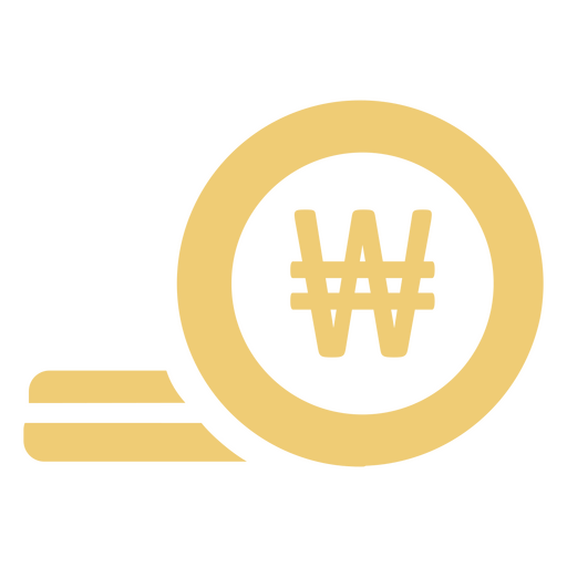 Simple won coin finances icon