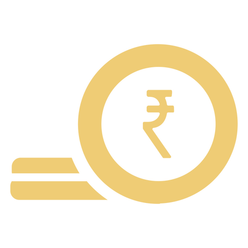 Ícone de finanças de moeda de rupia simples