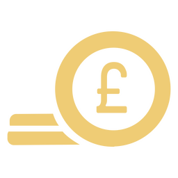 Ícone de finanças de moeda de libra simples