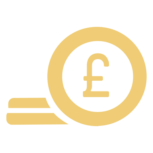 Simple pound coin finances icon PNG Design