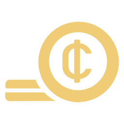 Icono de finanzas de moneda de moneda cedi simple Diseño PNG