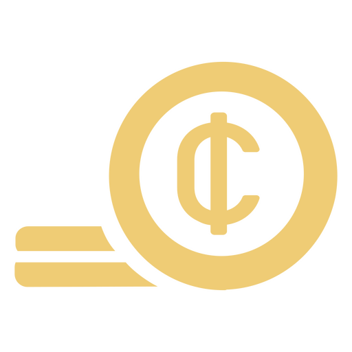 Ícone de finanças de moeda de moeda cedi simples